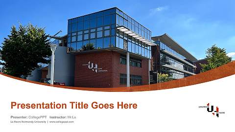 Le Havre Normandy University Course/Courseware Creation PPT Template