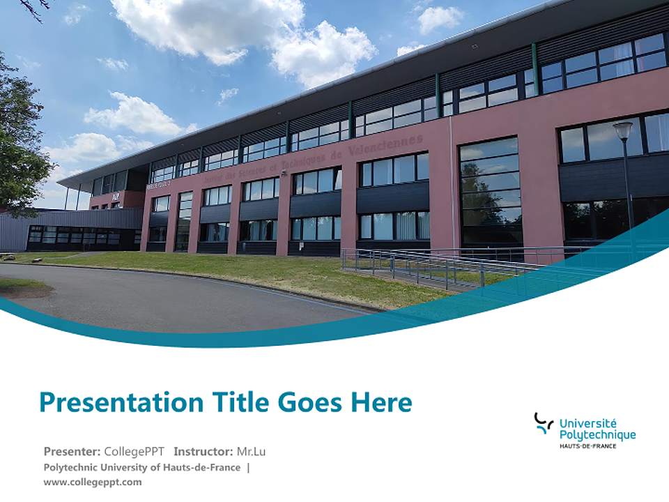 Polytechnic University of Hauts-de-France Course/Courseware Creation PPT Template4:3 ratio PPT effect preview image5
