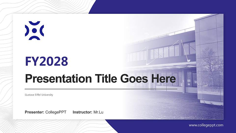 Gustave Eiffel University Academic Presentation/Research Findings Report PPT Template16:9 ratio PPT effect preview image1