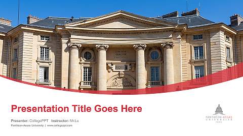 Panthéon-Assas University Course/Courseware Creation PPT Template