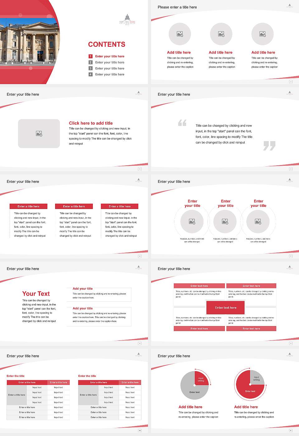 Panthéon-Assas University Course/Courseware Creation PPT Template16:9 ratio PPT effect preview image2