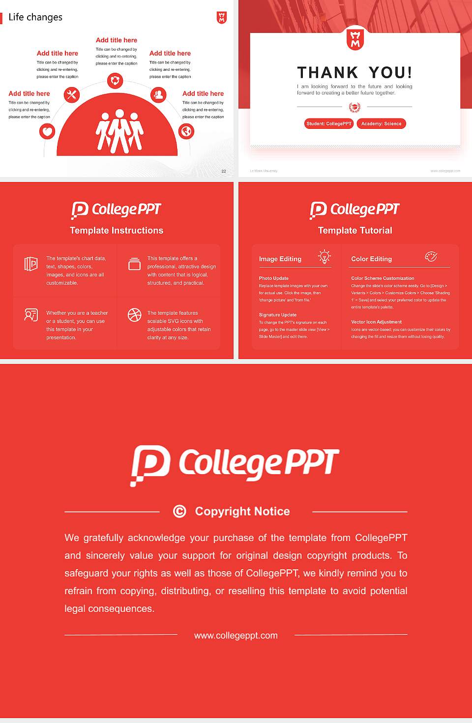 Le Mans University National Scholarship Defense PPT Template4:3 ratio PPT effect preview image4