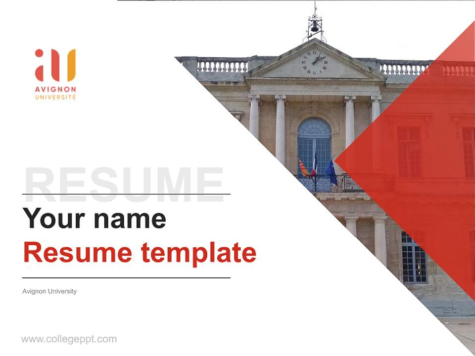 Avignon University Resume PPT Template4:3 ratio PPT effect preview image5