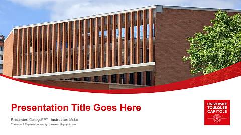 Toulouse 1 Capitole University Course/Courseware Creation PPT Template