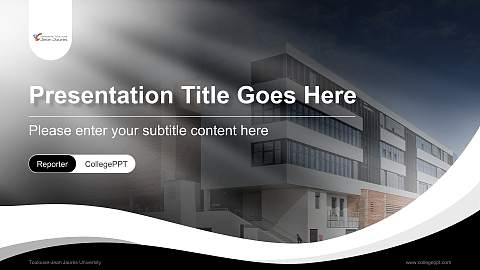 Toulouse-Jean Jaurès University Lecture Sharing and Networking Event PPT Template