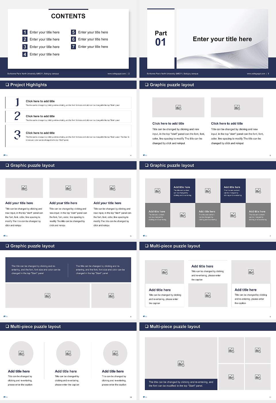 Sorbonne Paris North University – Bobigny campus General PPT Template16:9 ratio PPT effect preview image2