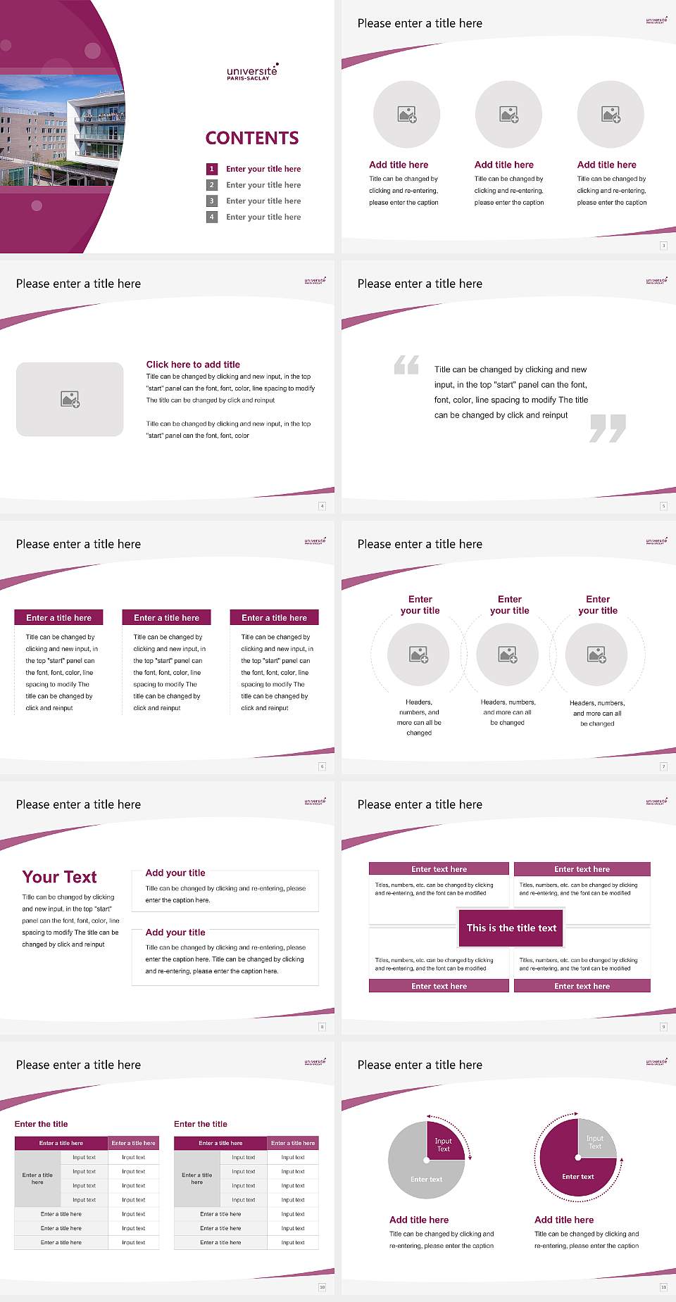 Paris-Saclay University – Sceaux campus Course/Courseware Creation PPT Template4:3 ratio PPT effect preview image2