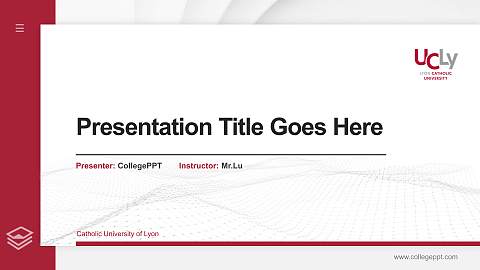 Catholic University of Lyon Thesis Proposal/Graduation Defense PPT Template
