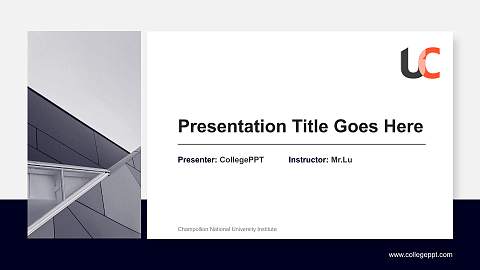 Champollion National University Institute General PPT Template