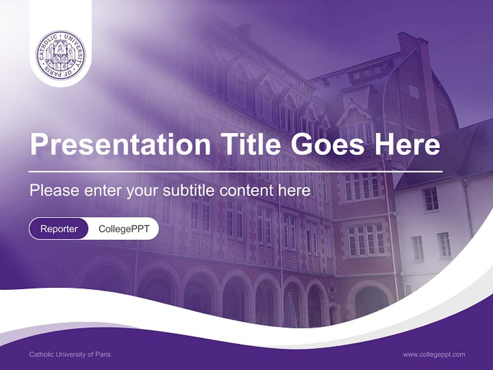 Catholic University of Paris Lecture Sharing and Networking Event PPT Template4:3 ratio PPT effect preview image4