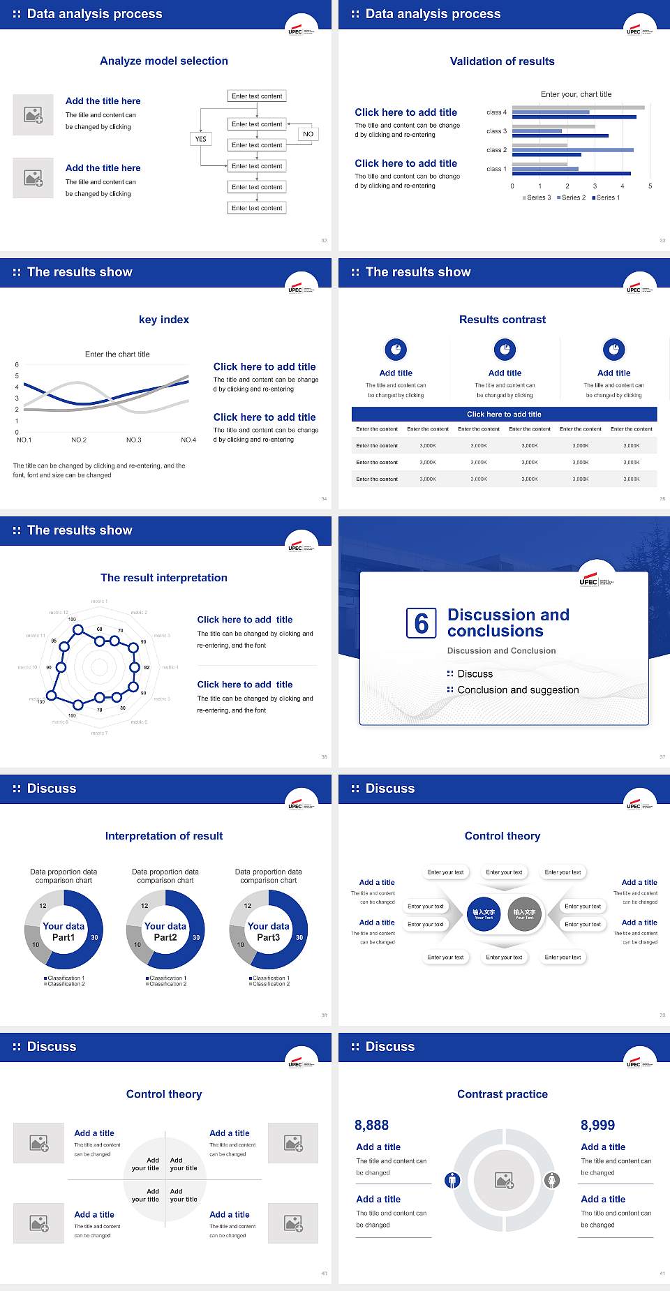 Paris-East Créteil University Graduation Thesis Defense PPT Template4:3 ratio PPT effect preview image5