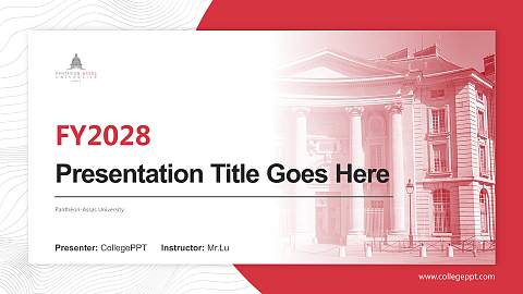 Panthéon-Assas University Academic Presentation/Research Findings Report PPT Template