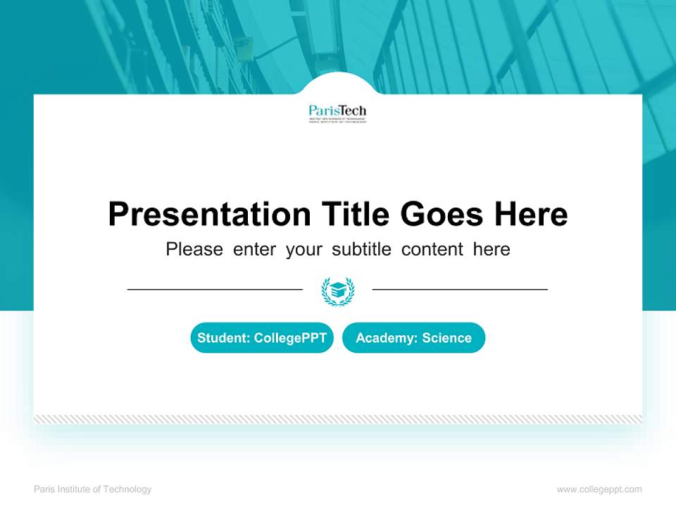 Paris Institute of Technology National Scholarship Defense PPT Template4:3 ratio PPT effect preview image4