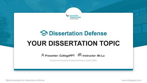 Polytechnic University of Hauts-de-France Graduation Thesis Defense PPT Template