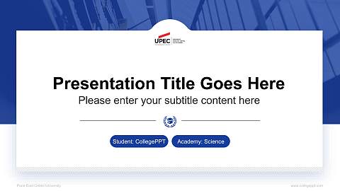 Paris-East Créteil University National Scholarship Defense PPT Template