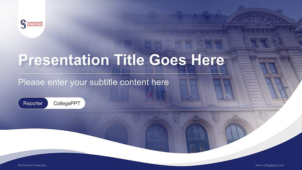 Sorbonne University Lecture Sharing and Networking Event PPT Template16:9 ratio PPT effect preview image