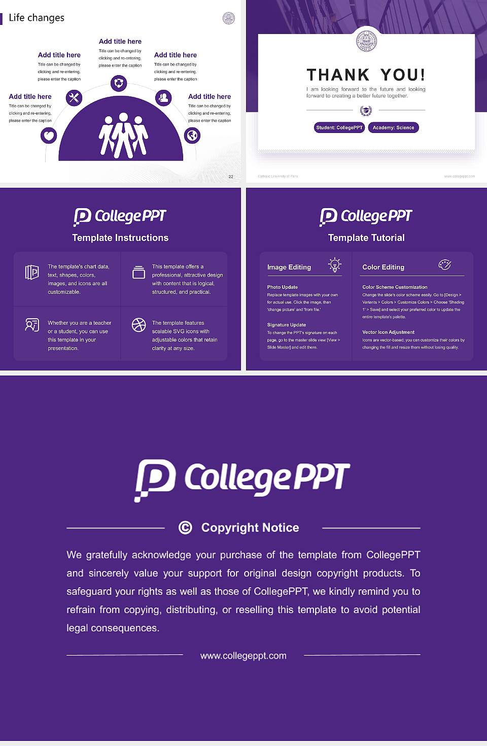 Catholic University of Paris National Scholarship Defense PPT Template4:3 ratio PPT effect preview image4