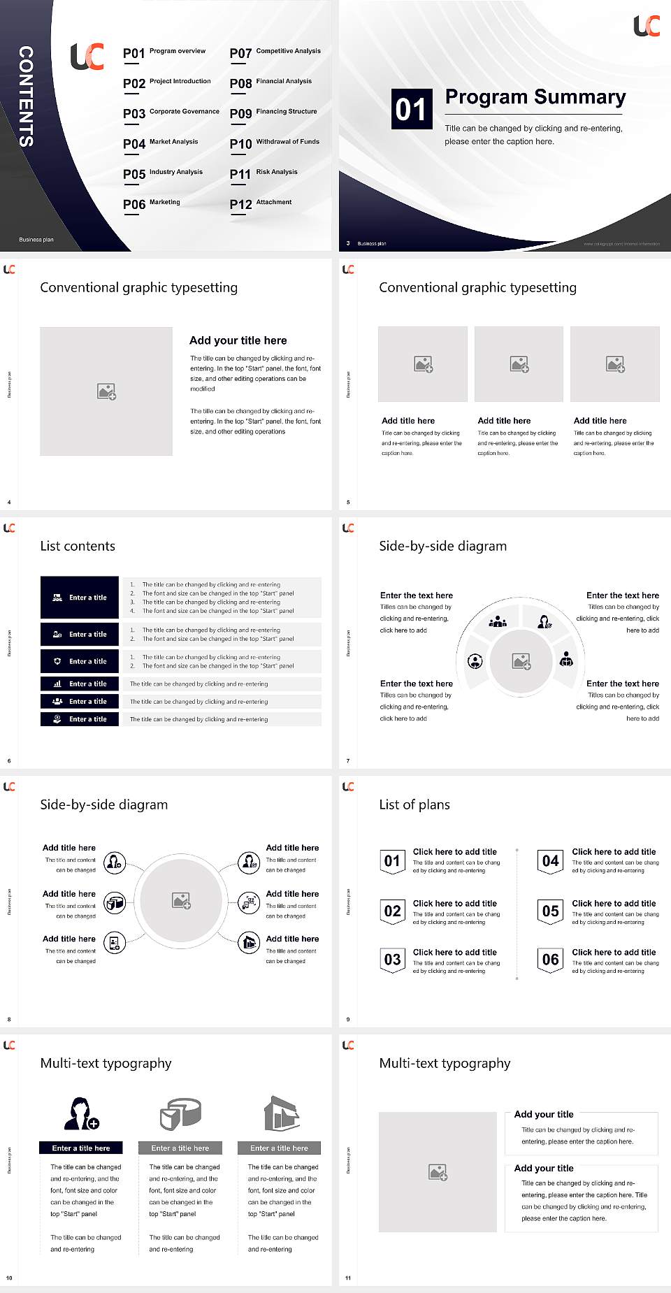 Champollion National University Institute Competition/Entrepreneurship Contest PPT Template4:3 ratio PPT effect preview image2
