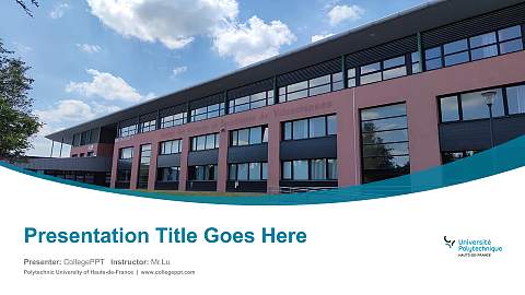 Polytechnic University of Hauts-de-France Course/Courseware Creation PPT Template