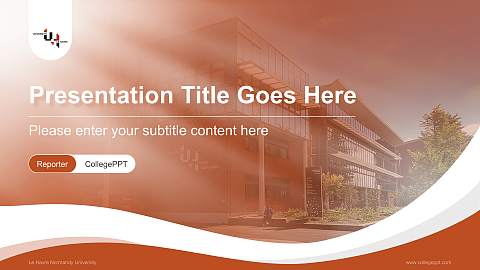 Le Havre Normandy University Lecture Sharing and Networking Event PPT Template