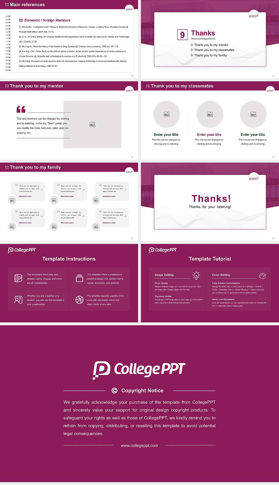 Paris-Saclay University Graduation Thesis Defense PPT Template16:9 ratio PPT effect preview image7
