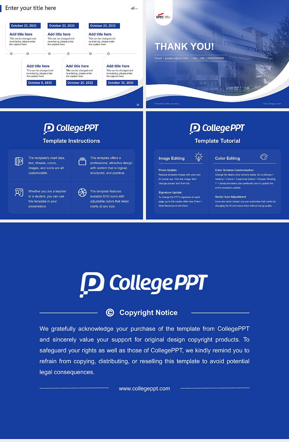 Paris-East Créteil University Lecture Sharing and Networking Event PPT Template4:3 ratio PPT effect preview image4