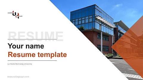 Le Havre Normandy University Resume PPT Template