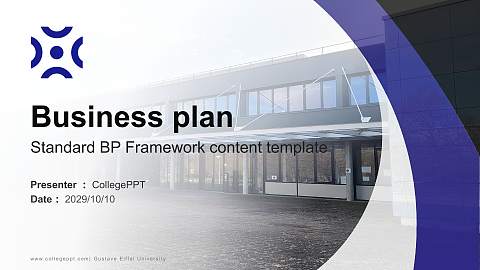 Gustave Eiffel University Competition/Entrepreneurship Contest PPT Template