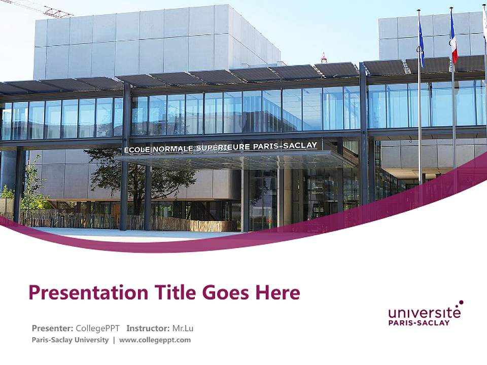 Paris-Saclay University Course/Courseware Creation PPT Template4:3 ratio PPT effect preview image5