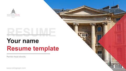 Panthéon-Assas University Resume PPT Template