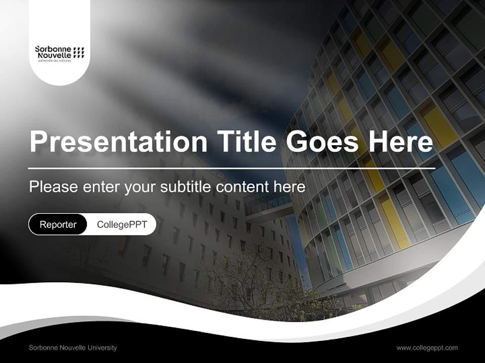 Sorbonne Nouvelle University Lecture Sharing and Networking Event PPT Template4:3 ratio PPT effect preview image4