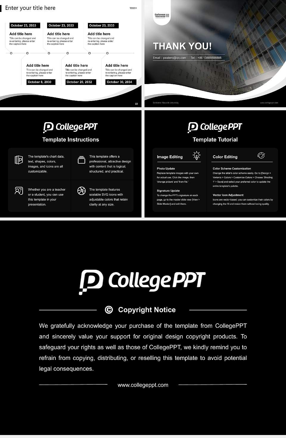 Sorbonne Nouvelle University Lecture Sharing and Networking Event PPT Template4:3 ratio PPT effect preview image4