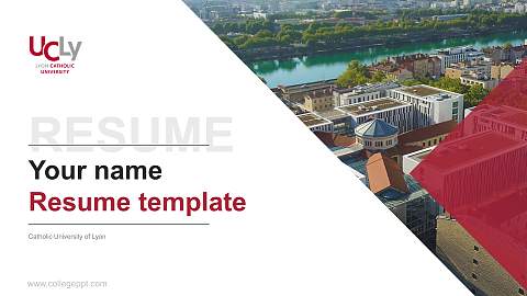Catholic University of Lyon Resume PPT Template