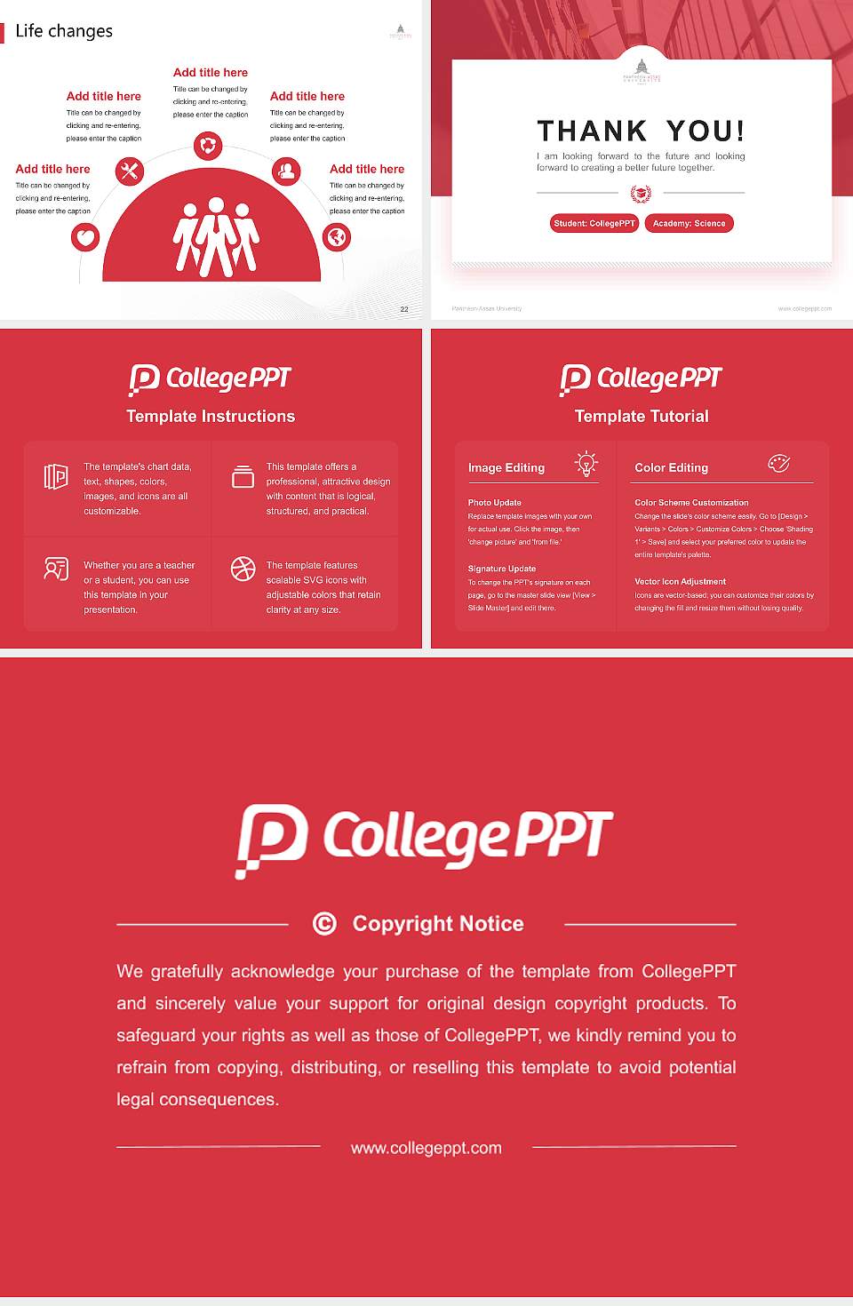 Panthéon-Assas University National Scholarship Defense PPT Template4:3 ratio PPT effect preview image4
