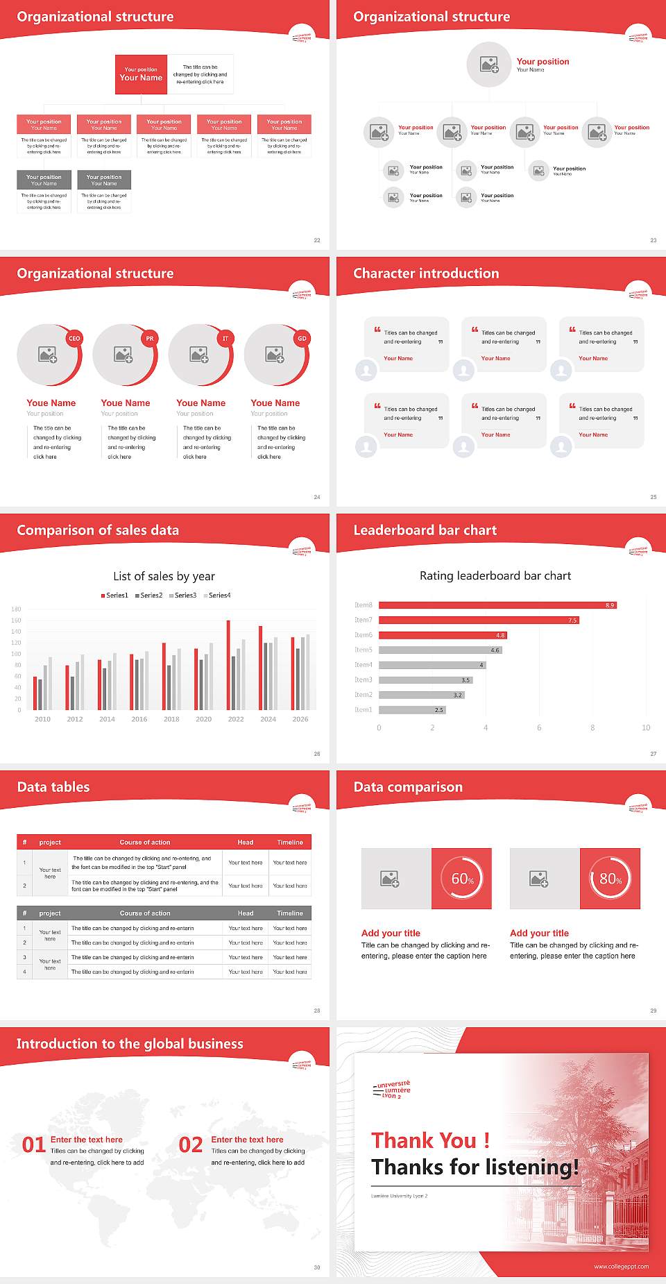 Lumière University Lyon 2 Academic Presentation/Research Findings Report PPT Template4:3 ratio PPT effect preview image4