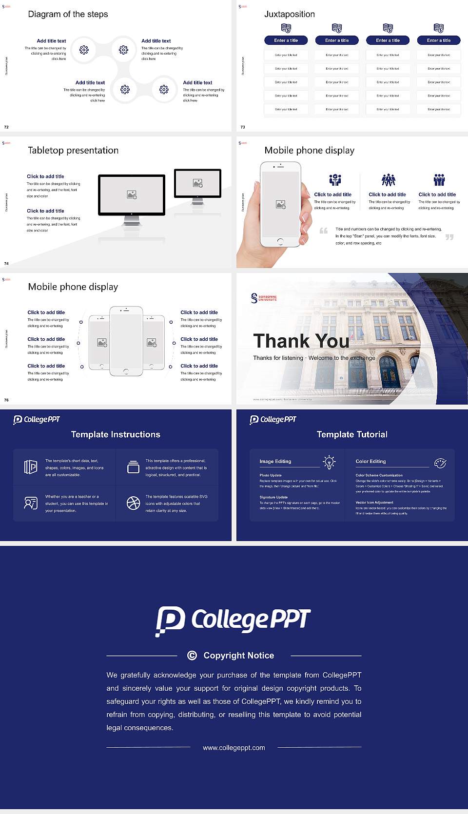 Sorbonne University Competition/Entrepreneurship Contest PPT Template16:9 ratio PPT effect preview image9