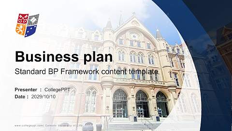 Catholic University of Lille Competition/Entrepreneurship Contest PPT Template