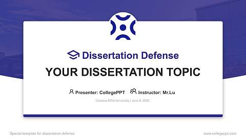 Gustave Eiffel University Graduation Thesis Defense PPT Template