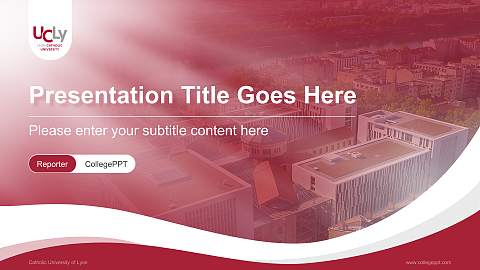 Catholic University of Lyon Lecture Sharing and Networking Event PPT Template