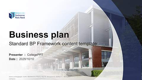 Sorbonne Paris North University – Bobigny campus Competition/Entrepreneurship Contest PPT Template