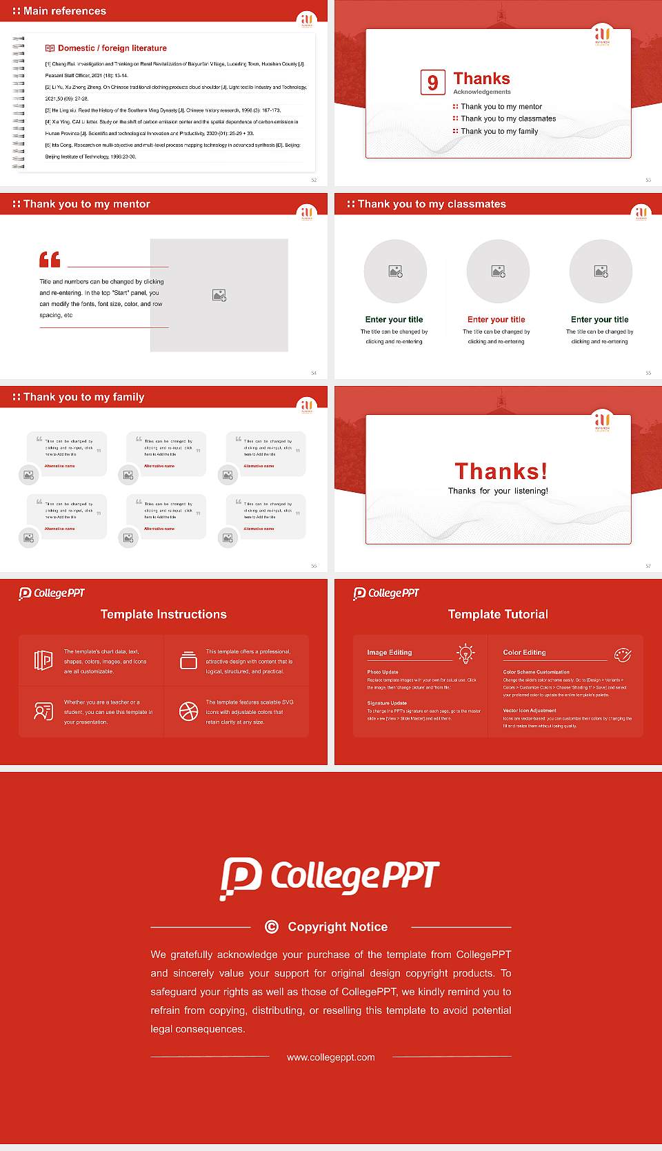 Avignon University Graduation Thesis Defense PPT Template16:9 ratio PPT effect preview image7
