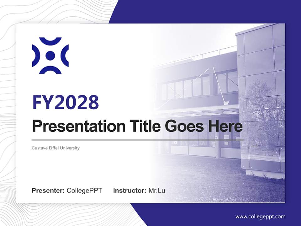 Gustave Eiffel University Academic Presentation/Research Findings Report PPT Template4:3 ratio PPT effect preview image5