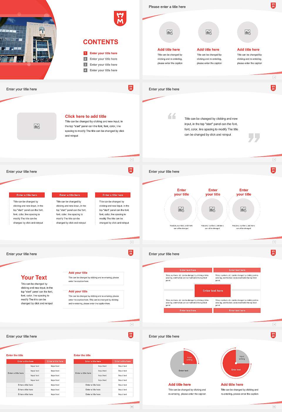 Le Mans University Course/Courseware Creation PPT Template16:9 ratio PPT effect preview image2