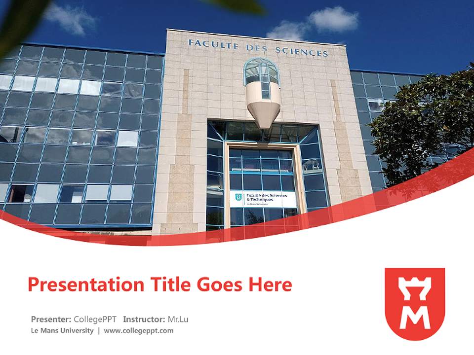 Le Mans University Course/Courseware Creation PPT Template4:3 ratio PPT effect preview image5