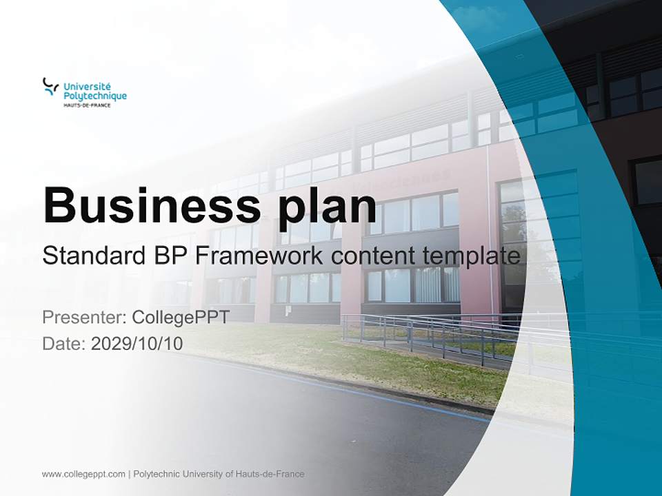 Polytechnic University of Hauts-de-France Competition/Entrepreneurship Contest PPT Template4:3 ratio PPT effect preview image9