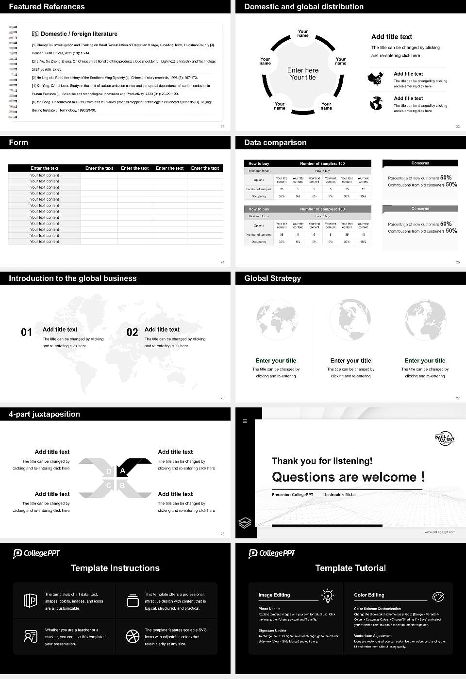 Paul-Valéry University Montpellier 3 Thesis Proposal/Graduation Defense PPT Template16:9 ratio PPT effect preview image4