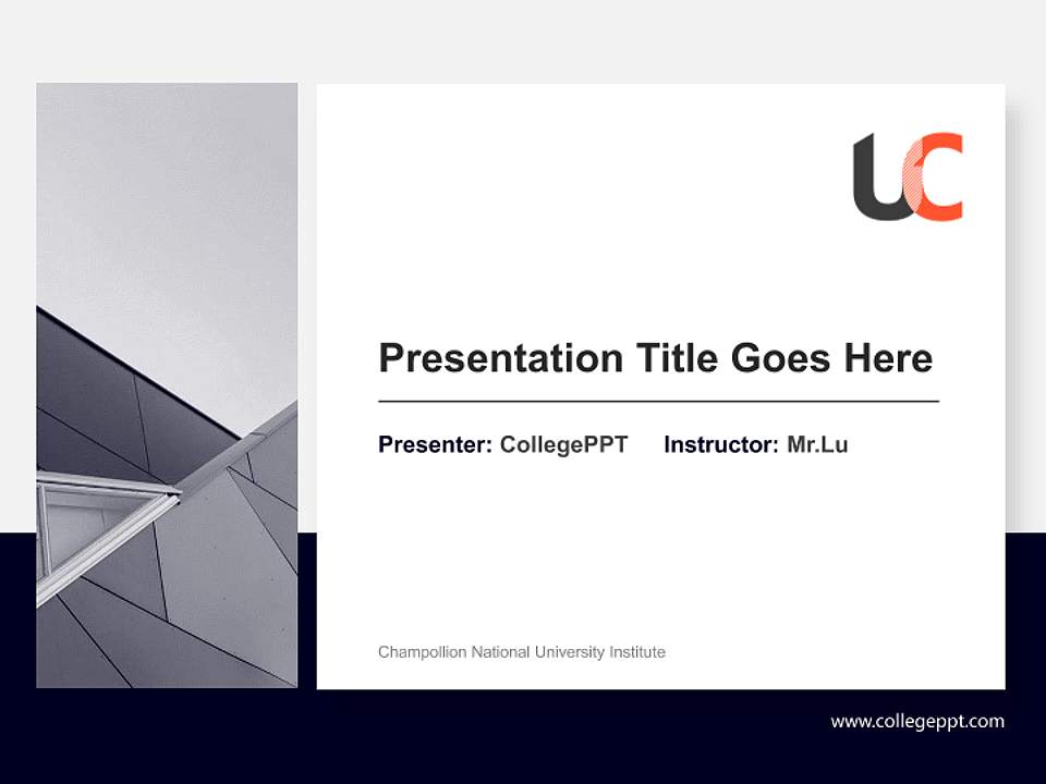 Champollion National University Institute General PPT Template4:3 ratio PPT effect preview image1