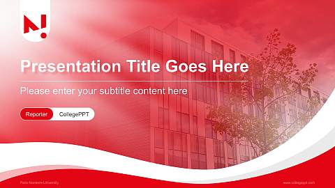 Paris Nanterre University Lecture Sharing and Networking Event PPT Template