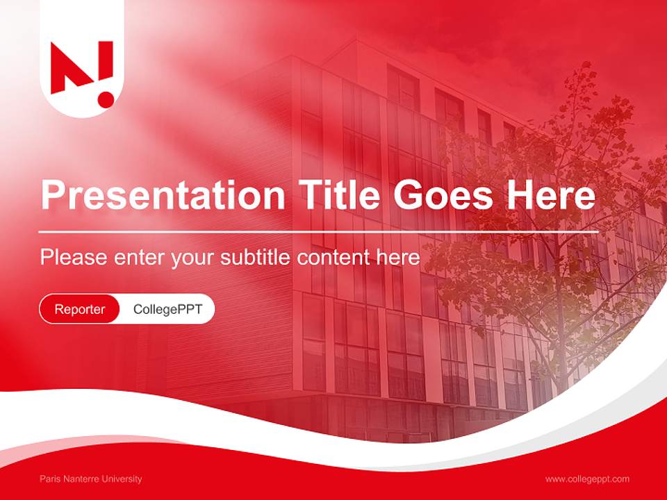 Paris Nanterre University Lecture Sharing and Networking Event PPT Template4:3 ratio PPT effect preview image4