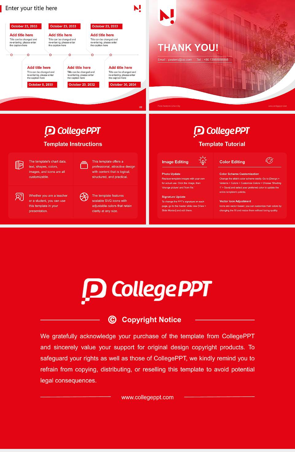 Paris Nanterre University Lecture Sharing and Networking Event PPT Template4:3 ratio PPT effect preview image4